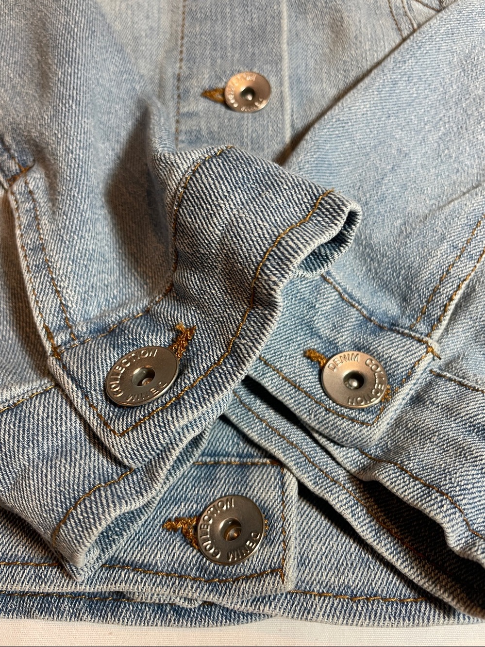 Soho Light Wash Distressed Denim Jacket - Pale Blue - Picture 4 of 4